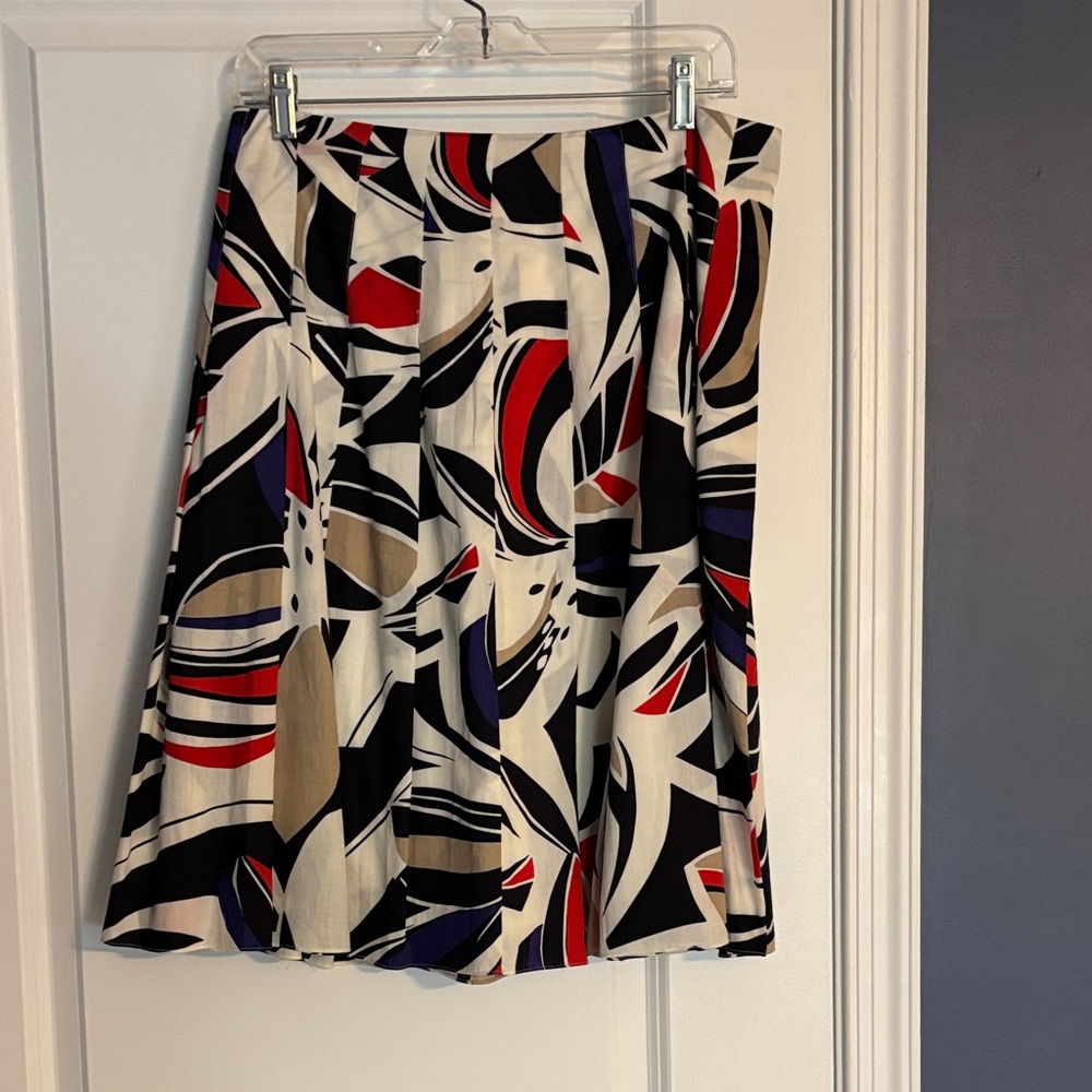 Kenneth Cole Reaction Multicolor Abstract Swing Skirt